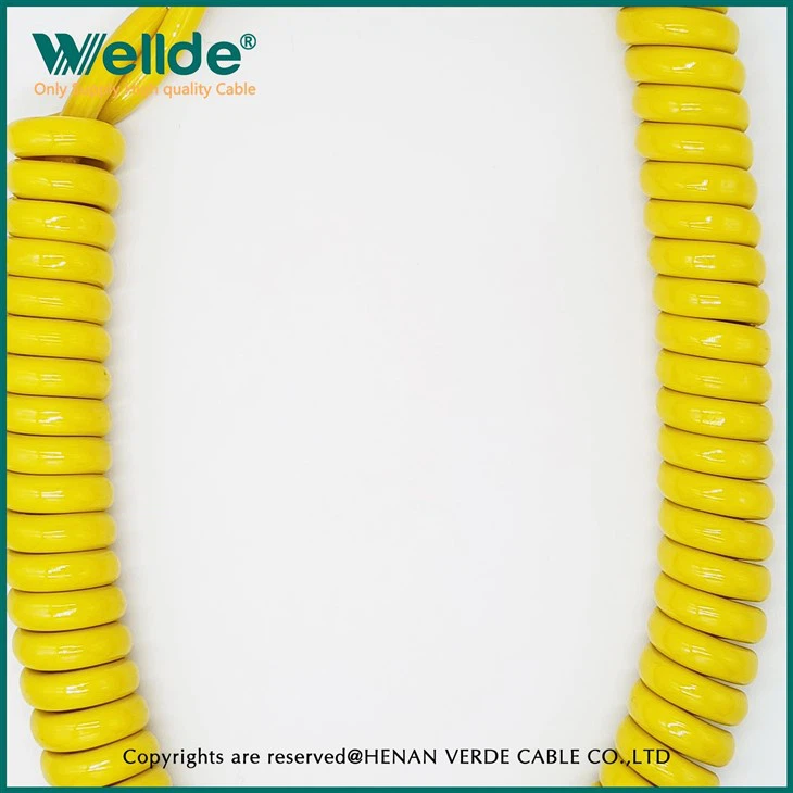 Multi-core Yellow Soft Spiral Cable