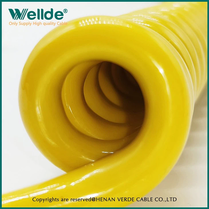 Multi-core Yellow Soft Spiral Cable
