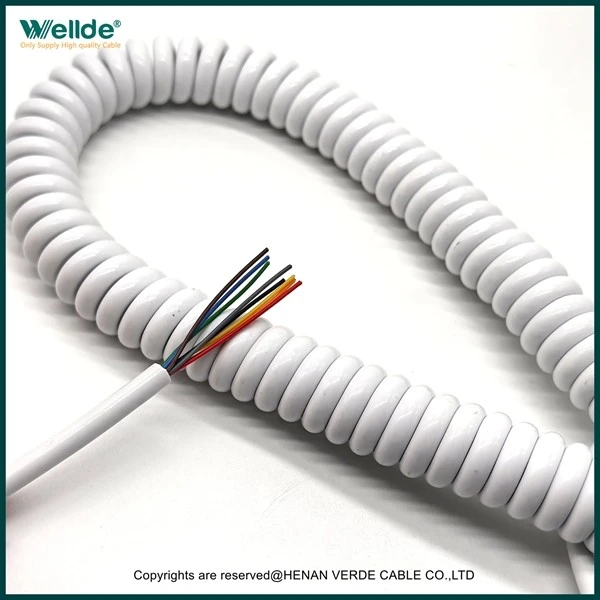 8 Core 1 mm White Spiral Cable best