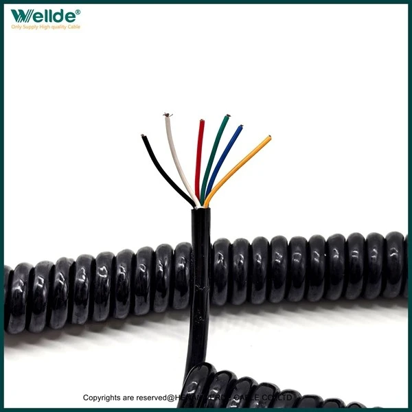 Factory Direct 6 Core PUR Spiral Cable factory