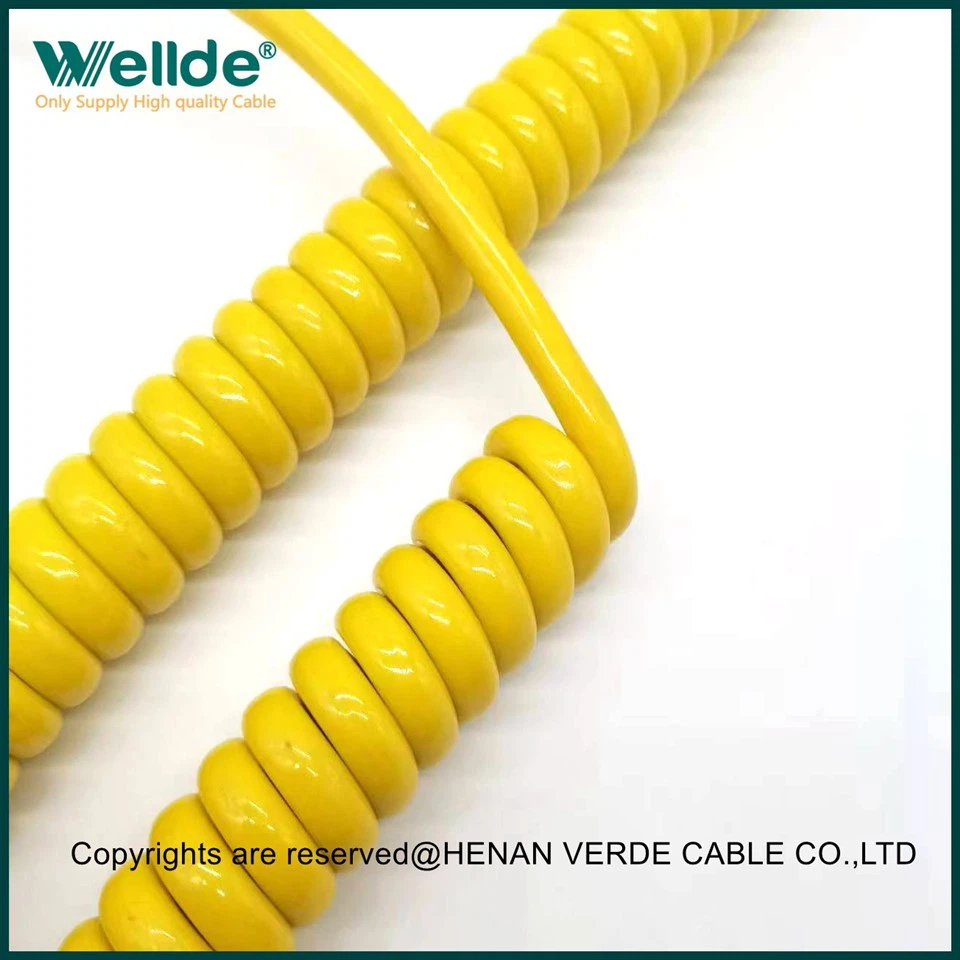 PU Jacket Flexible Coiled Spiral Cable