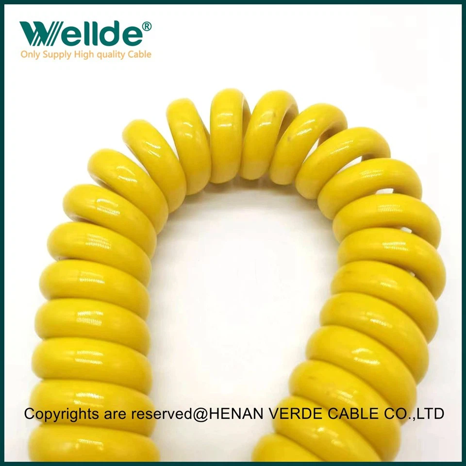 PU Jacket Flexible Coiled Spiral Cable