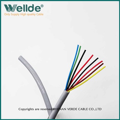 สายเคเบิลอุณหภูมิสูง 8 แกนสีเทา